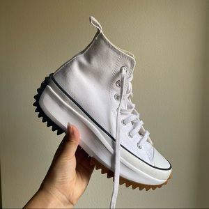 Converse Chuck Taylor All Star Run Star Hike High Top Platform Sneaker in White